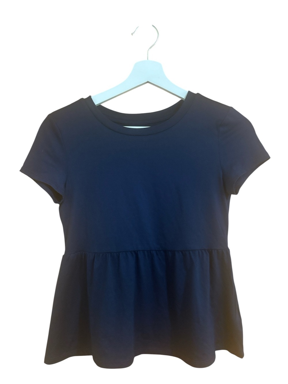 Nordstrom Size XS Navy Blue Peplum Top